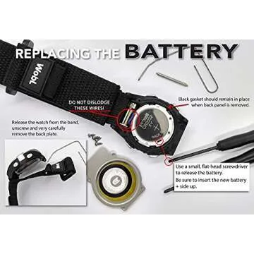 WobL Vibrating 8-Alarm & Repeating Countdown Timer Watch, Medication/Sports/Meetings/Potty, BlackWobL (Black) Vibrating Reminder Watch | 8 Alarm