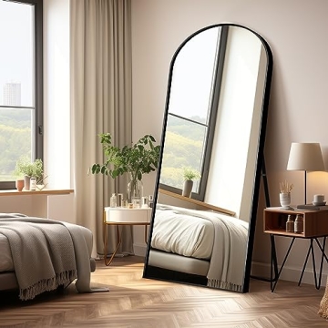 PexFix 71"x31" Black Arched Full Length Mirror