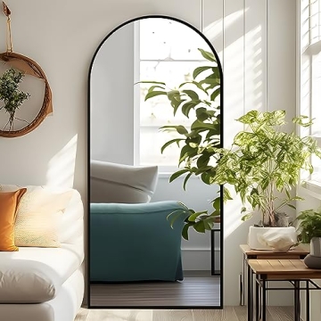 PexFix 71"x31" Black Arched Full Length Mirror