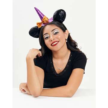 Disney Minnie Mouse Ears Headband Headband - Witch Hat Headband - Minnie Ears