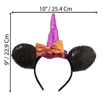 Disney Minnie Mouse Ears Headband Headband - Witch Hat Headband - Minnie Ears
