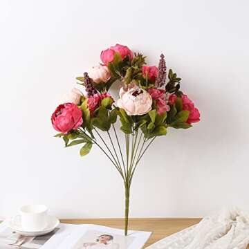 Stunning Duovlo Artificial Peony Flowers for Home & Wedding