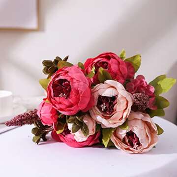 Stunning Duovlo Artificial Peony Flowers for Home & Wedding