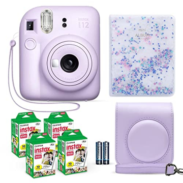 Fujifilm Instax Mini 12 Camera Bundle Lilac Purple 40 Film