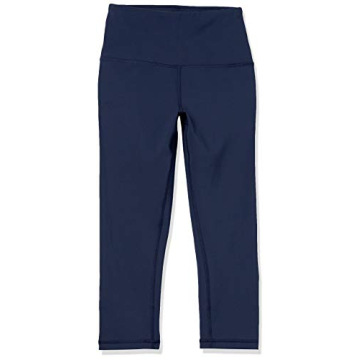Amazon Essentials Women's Active Sculpt Workout Athleisure High Rise Capri Leggings (Available in Plus Size), Navy, Small