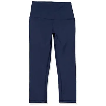 Amazon Essentials Women's Active Sculpt Workout Athleisure High Rise Capri Leggings (Available in Plus Size), Navy, Small