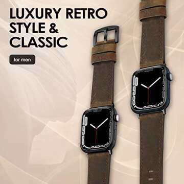 Stylish SWEES Leather Band for Apple Watch - Genuine Leather