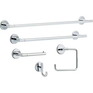 Delta Trinsic Toilet Paper Holder - Polished Chrome Design for Bathroom Organization