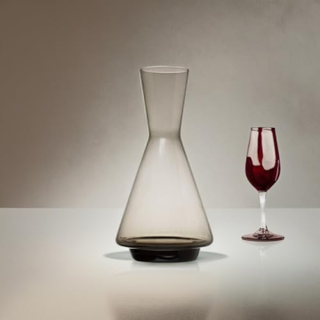 Bloomingville Modern Wine Smoked Glass Decanter - Stylish & Practical