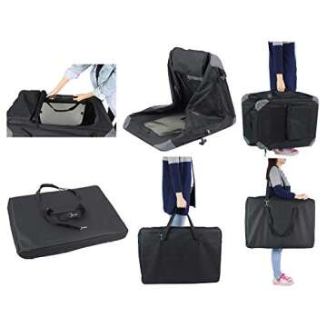 EliteField 3-Door Folding Soft Dog Crate with Carrying Bag and Fleece Bed (2 Year Warranty), Indoor & Outdoor Pet Home (42" L x 28" W x 32" H, Black)