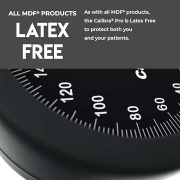 MDF Instruments, Extra Large Gauge Calibra Pro Aneroid Sphygmomanometer with Shock Guard & Adult Sized Cuff Included, Lifetime Calibration, Black Dial, Black Cuff, MDF808B11