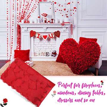 Boao Valentine Heart Lace Table Runner for Romantic Settings