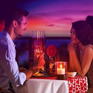 Boao Valentine Heart Lace Table Runner for Romantic Settings