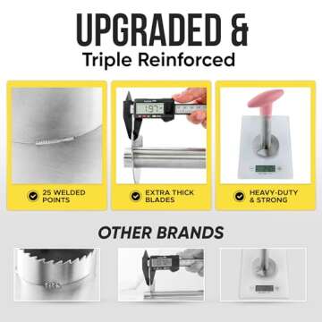 Pineapple Corer and Slicer with Triple Reinforced Stainless Steel with Thicker Blade - Easy-to-Use P...