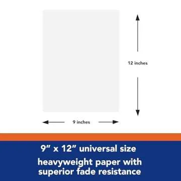 Pacon 103026 Tru-Ray Construction Paper, 76 lbs., 9 x 12, White, 50 Sheets/Pack