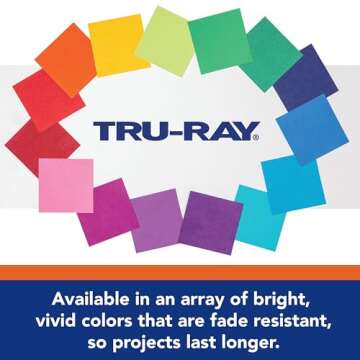Pacon 103026 Tru-Ray Construction Paper, 76 lbs., 9 x 12, White, 50 Sheets/Pack