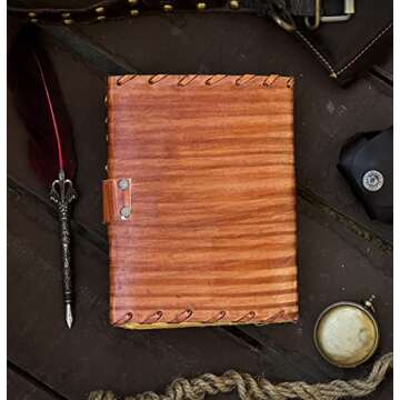 Hocus Pocus Book of Spells Leather Journal - Enchanting Gift
