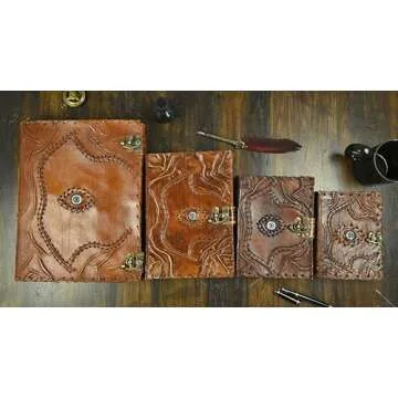Hocus Pocus Book of Spells Leather Journal - Enchanting Gift