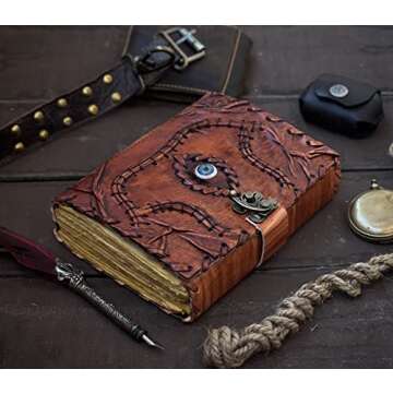 Hocus Pocus Book of Spells Leather Journal - Enchanting Gift