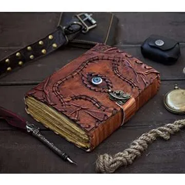 Hocus Pocus Book of Spells Leather Journal - Enchanting Gift