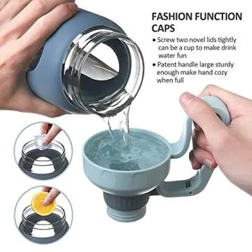 MUKOKO 42oz Glass Water Bottle with Straw, Motivational Water Bottle with Silicone Sleeves and Handle,Leakproof BPA Free Wide Mouth Water Jug for Gym,Working,Outdoor,Pink