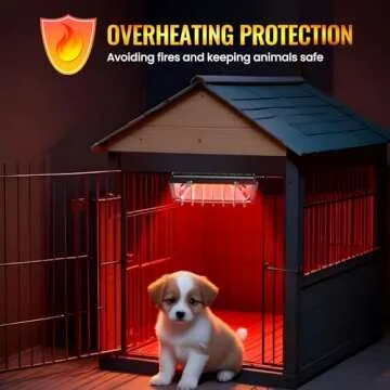 Doright Chicken Coop Heater,Dimmable Brooder Heat Lamp with 175w Infrared Heating Bulb,Brooder Heating Plate with Hanging, Waterproof Poultry Coop Heater for Chicks,Ducks,Puppies Whelping Box(US Plug)