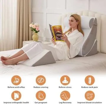 4PCS Wedge Pillow Set for Comfort and Relief