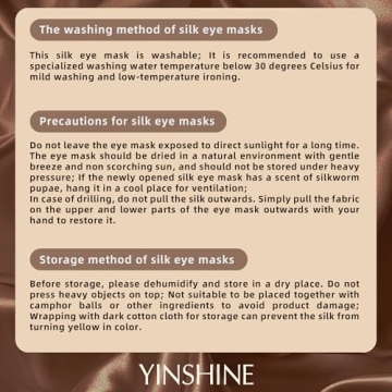 Luxury YINSHINE 100% Silk Eye Mask for Ultimate Sleep Comfort