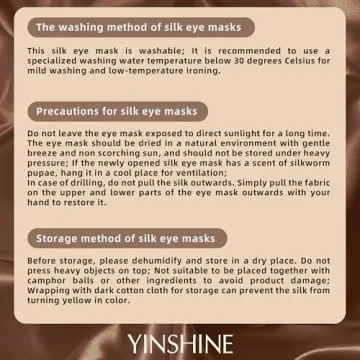 Luxury YINSHINE 100% Silk Eye Mask for Ultimate Sleep Comfort
