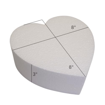 Oasis Heart-Shaped Cake Dummy - 3" x 8" Durable Display
