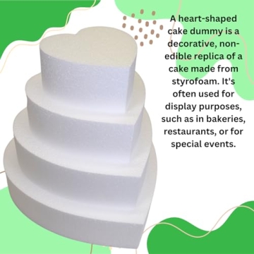Oasis Heart-Shaped Cake Dummy - 3" x 8" Durable Display