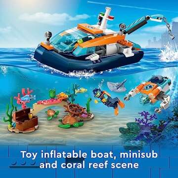 LEGO City Diving Boat Building Toy - Ocean Adventure Set