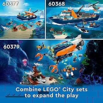 LEGO City Diving Boat Building Toy - Ocean Adventure Set