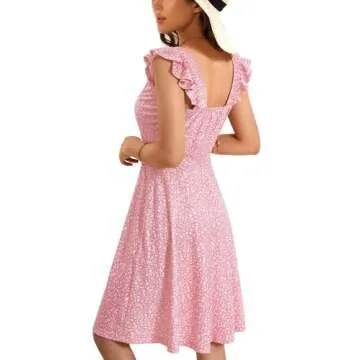 HUHOT Graduation Dresses for Women 2025 Sunflower Dress for Beach Vacation Spring Summer Easter Casu...