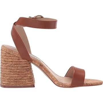 Steve Madden Womens Marciana Criss-Cross Front Ankle Strap Platform Sandals