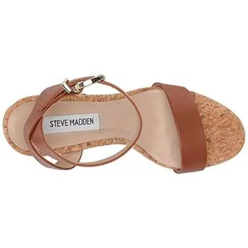 Steve Madden Womens Marciana Criss-Cross Front Ankle Strap Platform Sandals