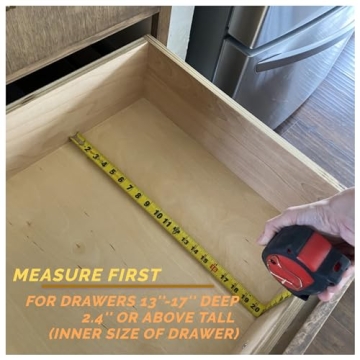 Fabsome Drawer Divider 4 Pack, Adjustable Bamboo Drawer Organizers for Clothing, Wooden Dresser Drawer Organizer Separator for Clothes, Kitchen, Office, 13.25-16.75 in