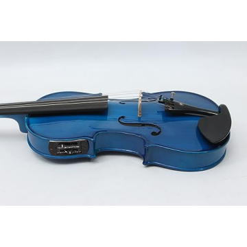 Yinfente 5 String Acoustic Electric Violin Maple Spruce Ebony Blue