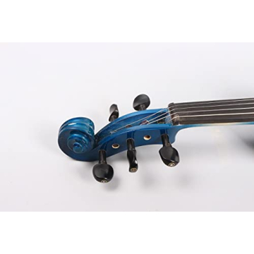 Yinfente 5 String Acoustic Electric Violin Maple Spruce Ebony Blue