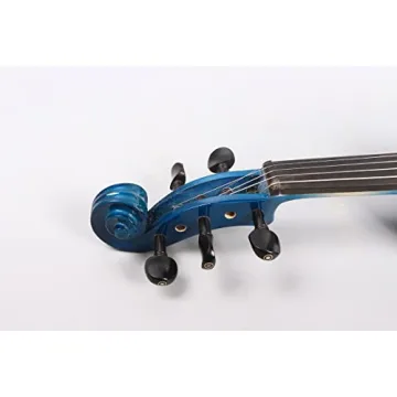 Yinfente 5 String Acoustic Electric Violin Maple Spruce Ebony Blue