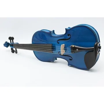 Yinfente 5 String Acoustic Electric Violin Maple Spruce Ebony Blue