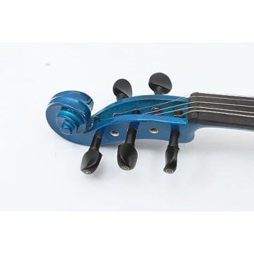 Yinfente 5 String Acoustic Electric Violin Maple Spruce Ebony Blue