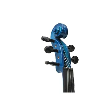 Yinfente 5 String Acoustic Electric Violin Maple Spruce Ebony Blue