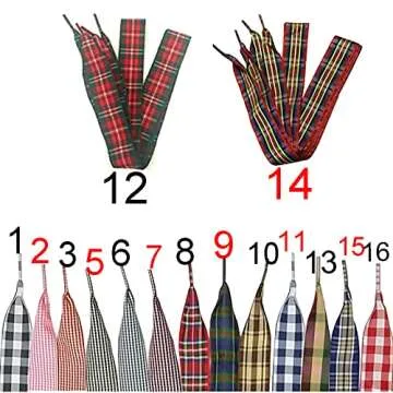Trendy Plaid Checkered Shoelaces | 2 Pairs for All Shoes