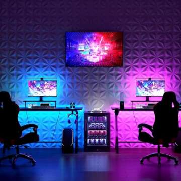 MIX3D 20 Pack Textured 3D Wall Panels for Interior Wall Decor, PVC Decorative Wall Panels for Living Room Bedroom Hotel Office, Black 12''x12'' Cover 19.4 Sq.​ Ft​