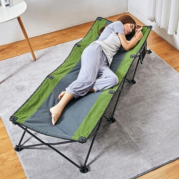 Yolafe Portable Camping Cot - Heavy Duty & Foldable Bed
