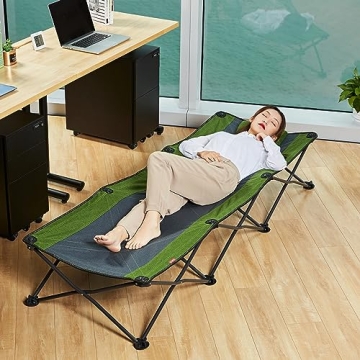 Yolafe Portable Camping Cot - Heavy Duty & Foldable Bed
