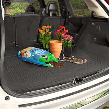 BDK Heavy Duty Rubber Cargo Mat Liner for All Vehicles