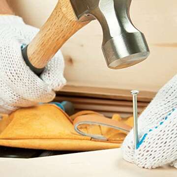 Coceca 200 Pack Hardware Nails for Hanging Pictures, 4 Size Zinc Tiny Nail Assorted Kit, Picture Nail, Small Nails, Finishing Nail, Wall Nails and Galvanized Nails for Wood