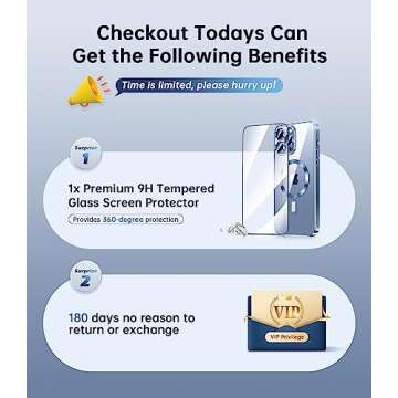 Waldeng for iPhone 13 Pro Max Case with Integrated Camera Lens Protection, [Seamless Work with Magsa...